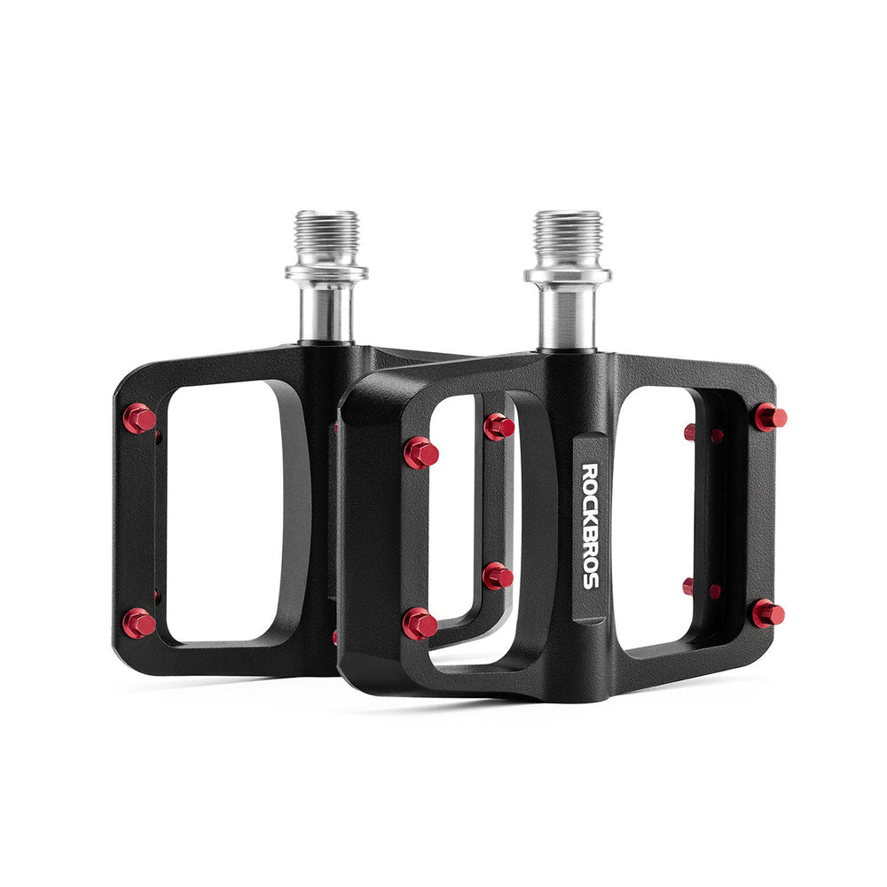 Rockbros BP2603 Platform Bicycle Pedals with Titanium Axle and Magnesium Alloy Bearings - Black
