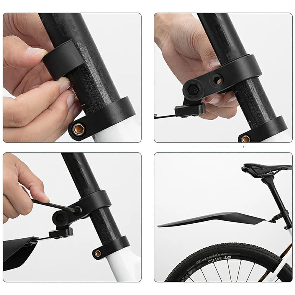 Rockbros FK-870 bicycle fenders with quick-release system, adjustable - black