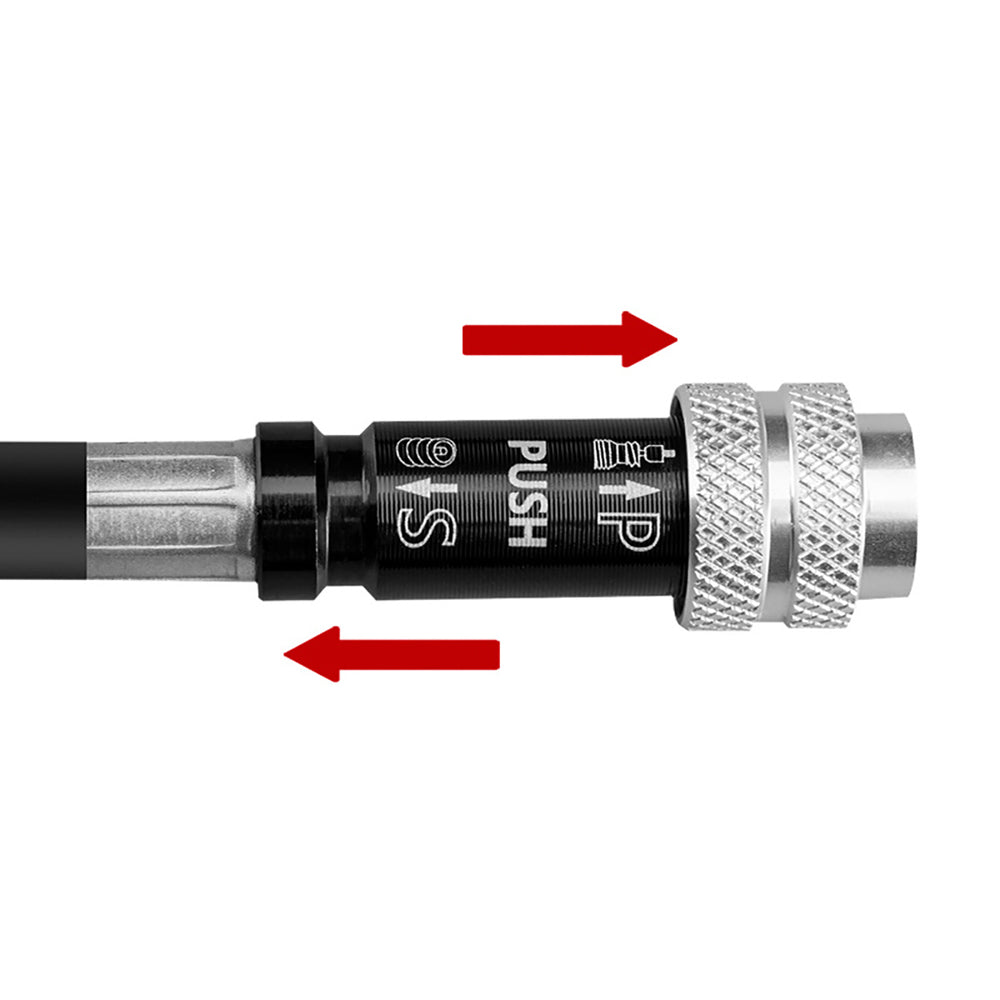 Rockbros SMART-B 150 PSI Mini Bicycle Pump for Presta and Schrader Valves - Black