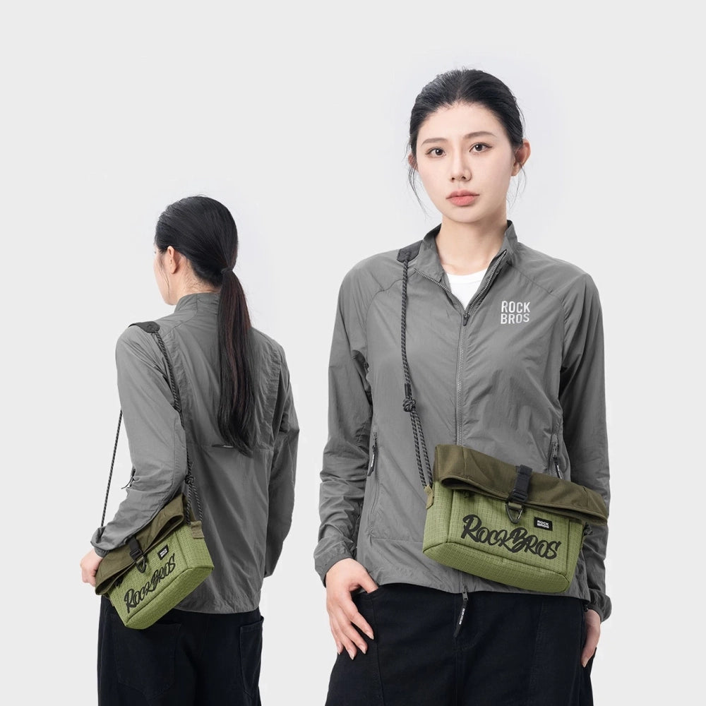Rockbros W020 Dual-Purpose Front Bag, Bike/Shoulder - Green