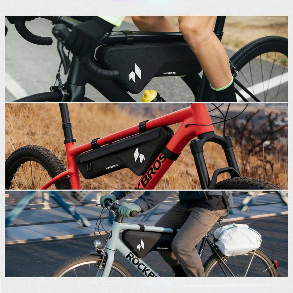 Rockbros AS-152 Down Tube Bike Bag Waterproof 1.9L - Black