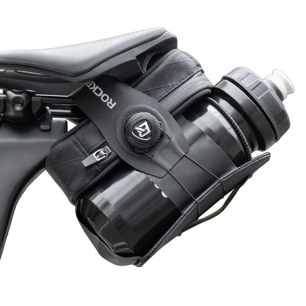 Rockbros P010 0.2L Bike Saddle Bag with 0.6L Bottle Holder - Black