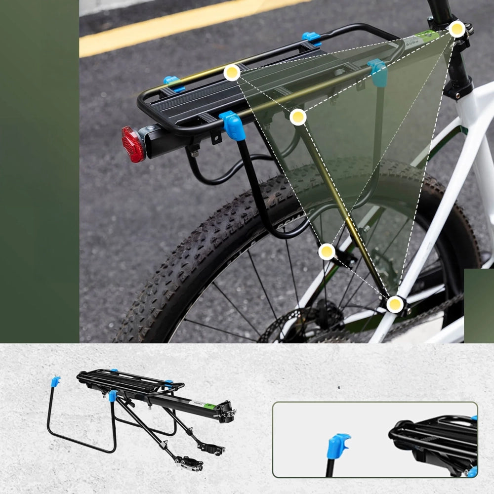 Rockbros Shelves HJ10010 Quick-Mount Bike Rack with Reflector - Black