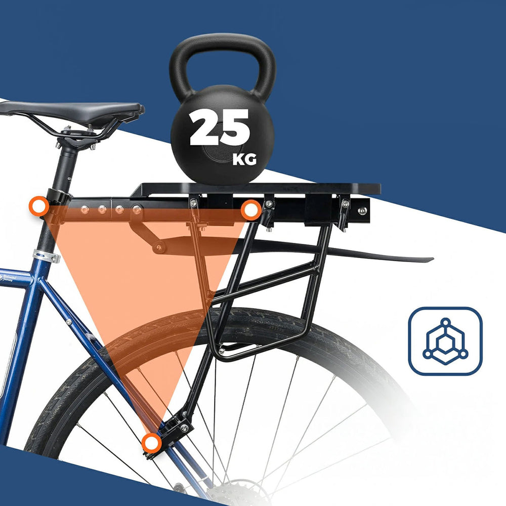 Rockbros RBHJ-1 Black Diamond Bike Rack with Mudguard and Quick Mount for 26-29" Mountain Bikes - Black