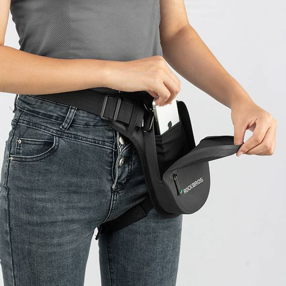 Rockbros AS-081 Motorcycle Thigh or Hip Bag 1L - Black