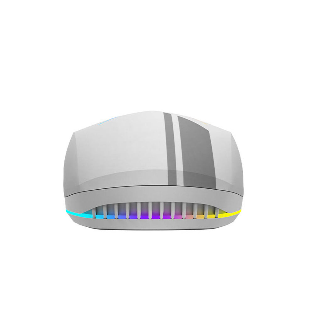 Machenike M721 trådløs spilmus 10000 DPI med RGB baggrundsbelysning - hvid