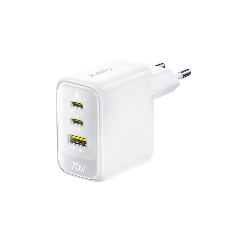 Baseus EnerFill FE22 70W Wall Charger 2 x USB-C + USB-A - White