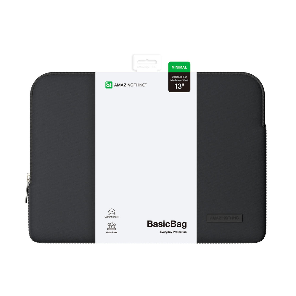 AmazingThing Minimal BasicBag Laptop Bag for MacBook Neo 13" - Black