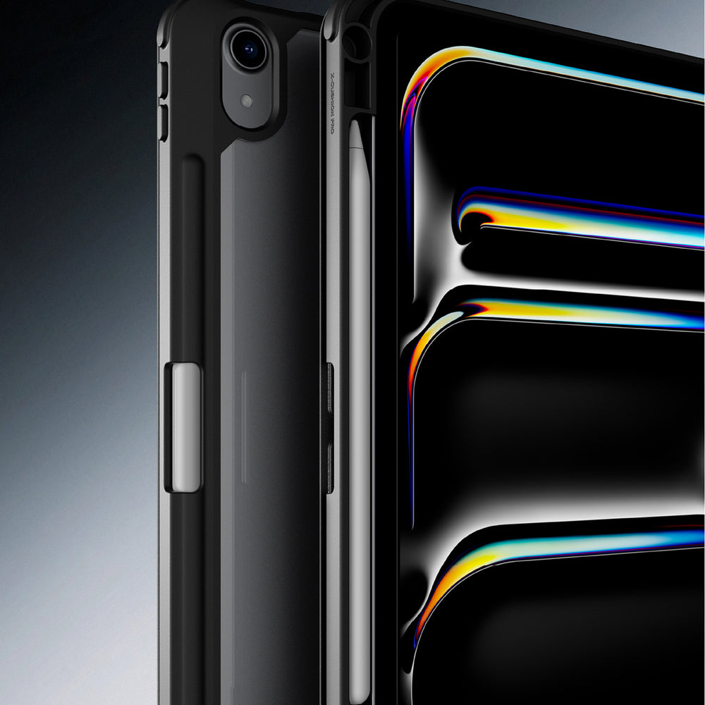 AmazingThing Titan Pro Case til iPad A16 11" med 720°-rotationsstativ og blyantholder - sort
