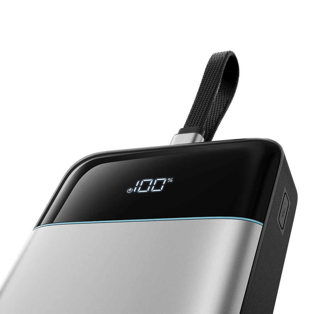 Cuktech LPB252N 120W 25000mAh Powerbank with Built-in USB-C Cable - Gray