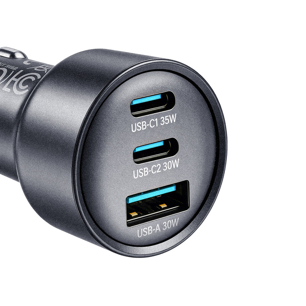 Joyroom JR-CCN19 65W 3-in-1 car charger Dark gray
