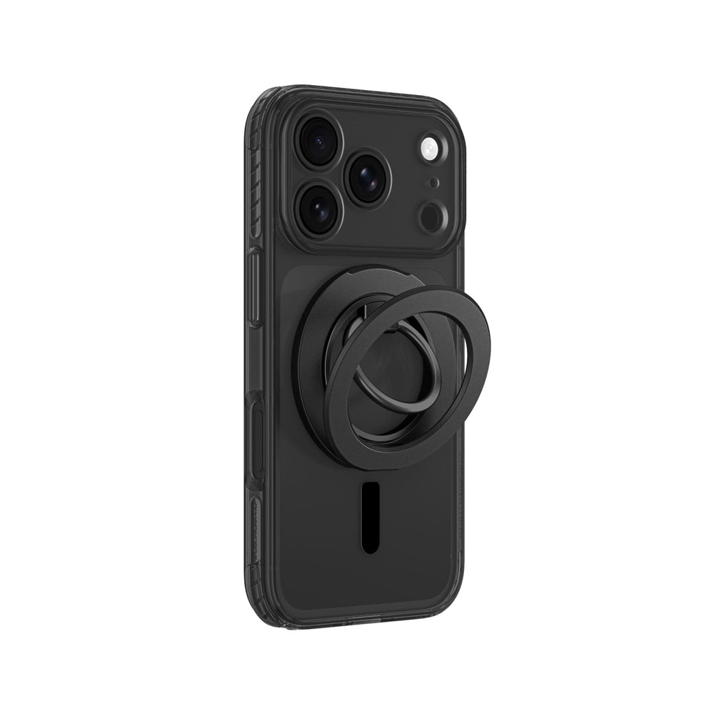 AmazingThing Titan Pro Lens Ring Set Case til iPhone 18 Pro med kameraomslag og magnetisk ring kompatibel med MagSafe - sort