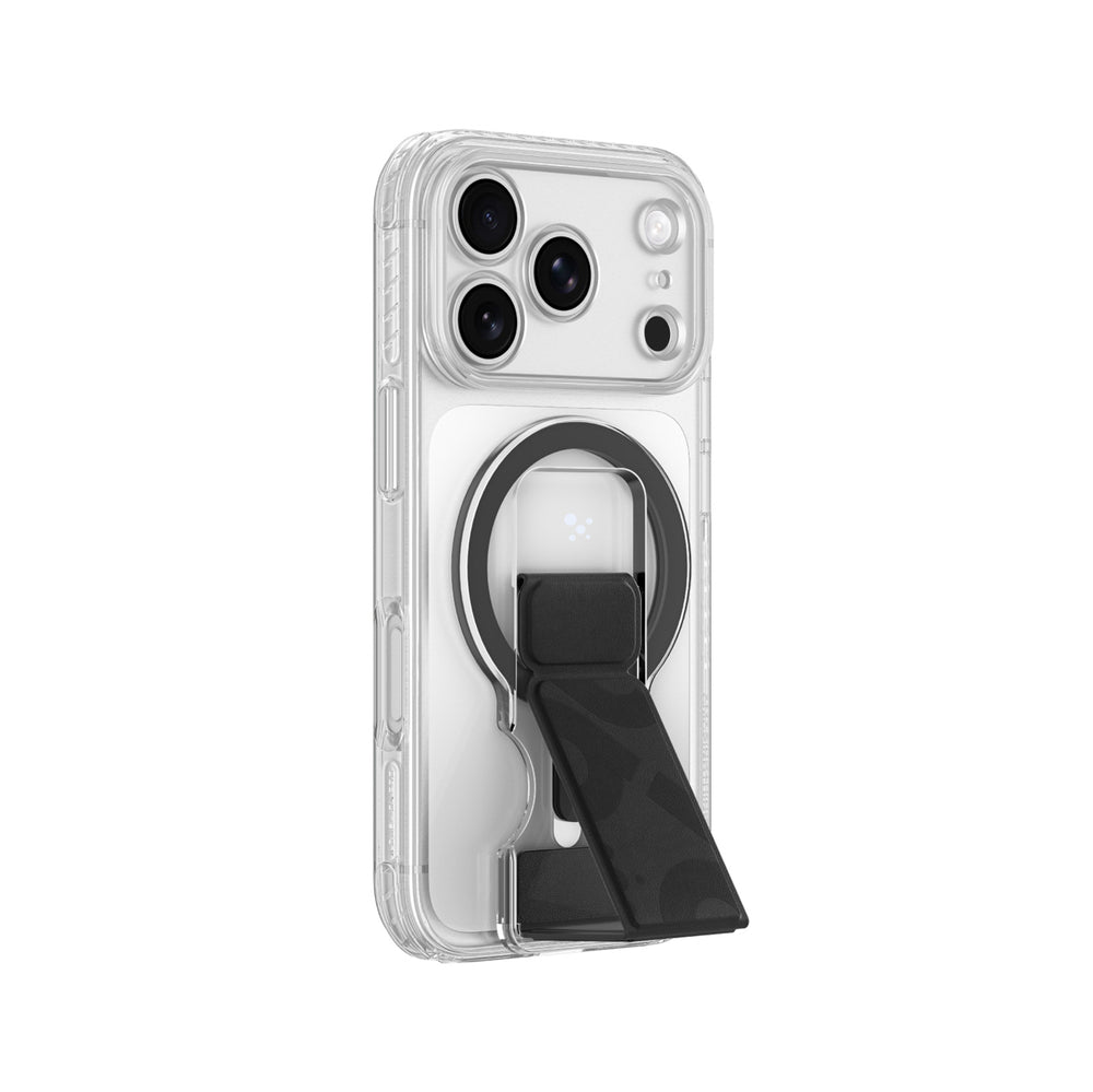 AmazingThing Titan Pro Lens Stand Set for iPhone 18 Pro med magnetisk holder og stand, kompatibel med MagSafe - gennemsigtig