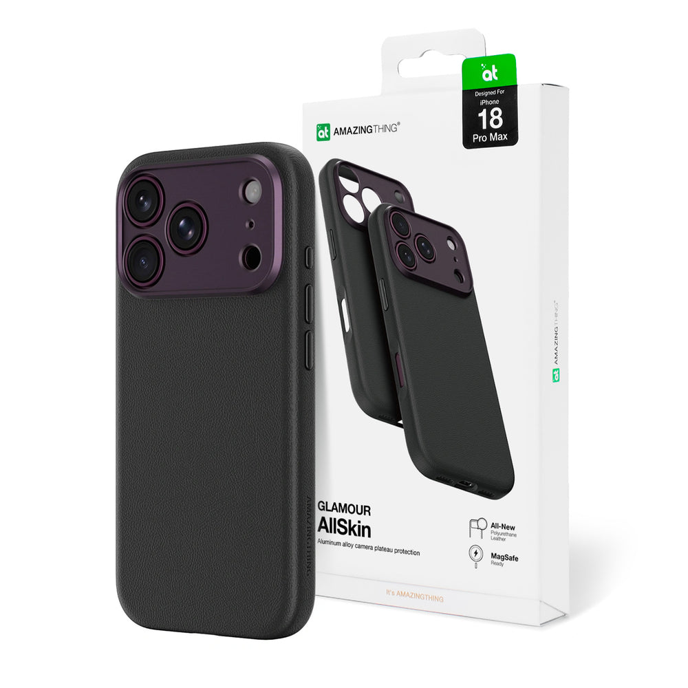 AmazingThing Glamour AllSkin iPhone 18 Pro Max-kasse med kameraomslag, MagSafe-kompatibel - lilla