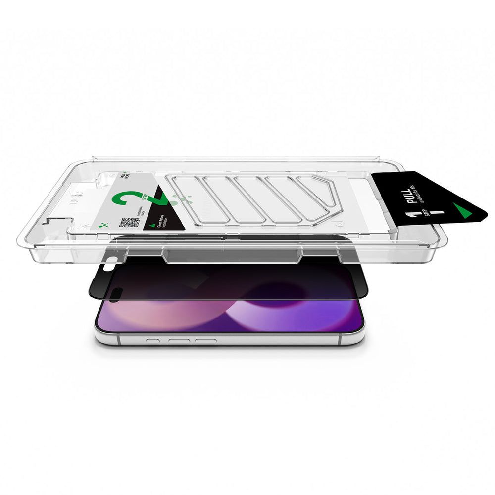 AmazingThing Radix +Care Privacy Glass til iPhone 18 Pro med monteringsramme