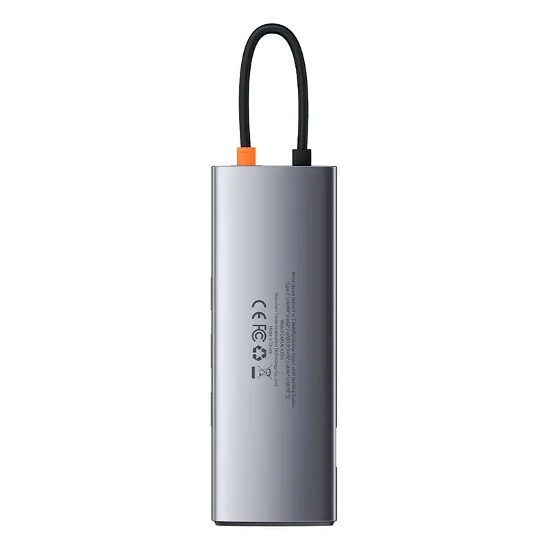 Hubin 9 Baseus Metal Gleam Series, USB-C til 3x USB 3.0 + HDMI + USB-C PD + Ethernet RJ45 + microSD / SD + VGA