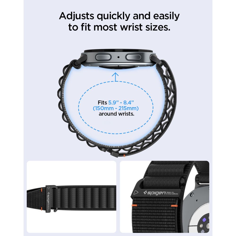 Spigen WBF1 Strap for Samsung Galaxy Watch 40/44/46 mm - Black