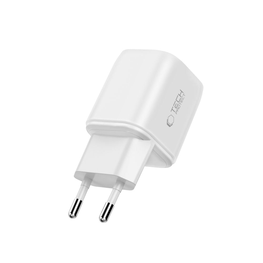 Tech-Protect NCA100W-GaN 3-Port PD 3.2 100W / QC3.0 Wall Charger - White