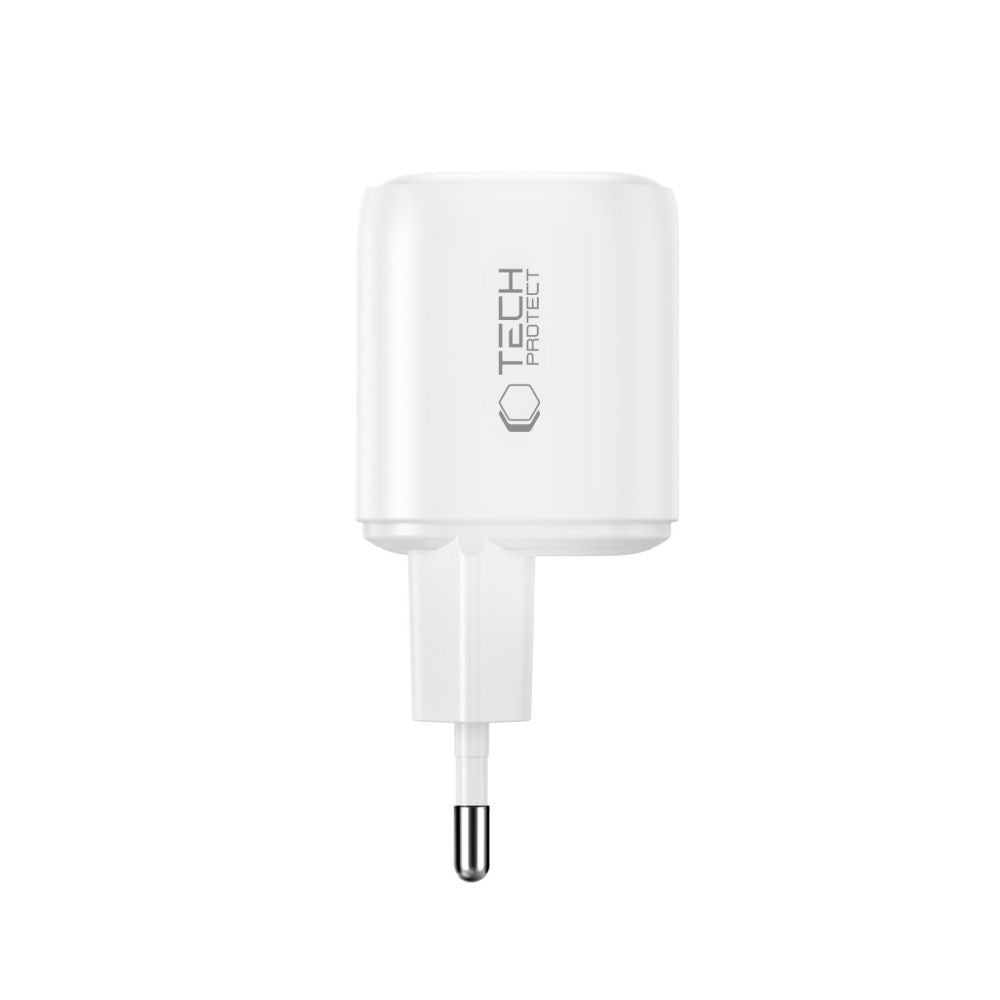 Tech-Protect NCA100W-GaN 3-Port PD 3.2 100W / QC3.0 Wall Charger - White