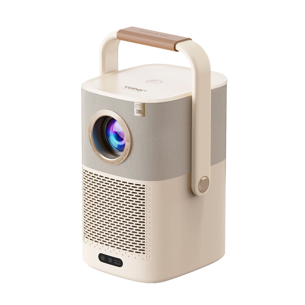 Yaber T2 Plus GTV 1080p 450 ANSI Google TV JBL Dolby Audio Multimedia Projector with Battery - Beige