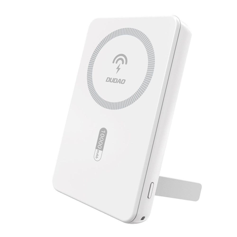 Dudao K14S+ 10000mAh 22.5W Magnetisk Power Bank USB-A + USB-C Kompatibel med MagSafe med Stand - Hvid