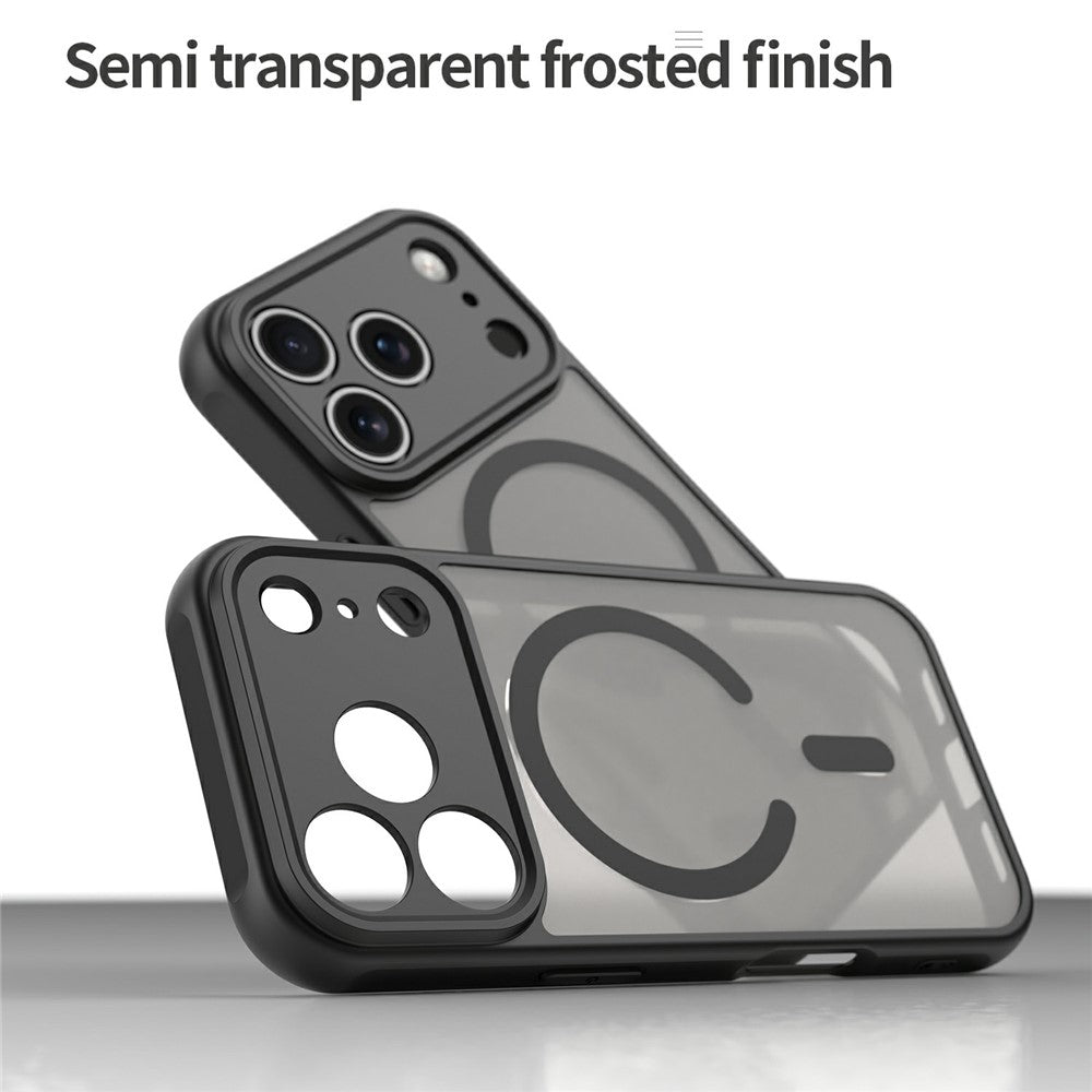 iPhone 18 Pro / 17 Pro PC TPU Magnetisk Matte Case, Drop-resistent - sort