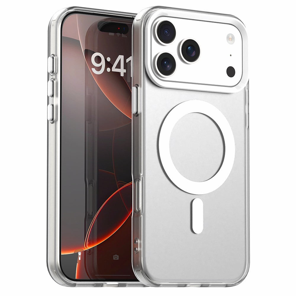 iPhone 18 Pro Max / 17 Pro Max PC PET TPU Hybrid Magnetisk Case - Hvid