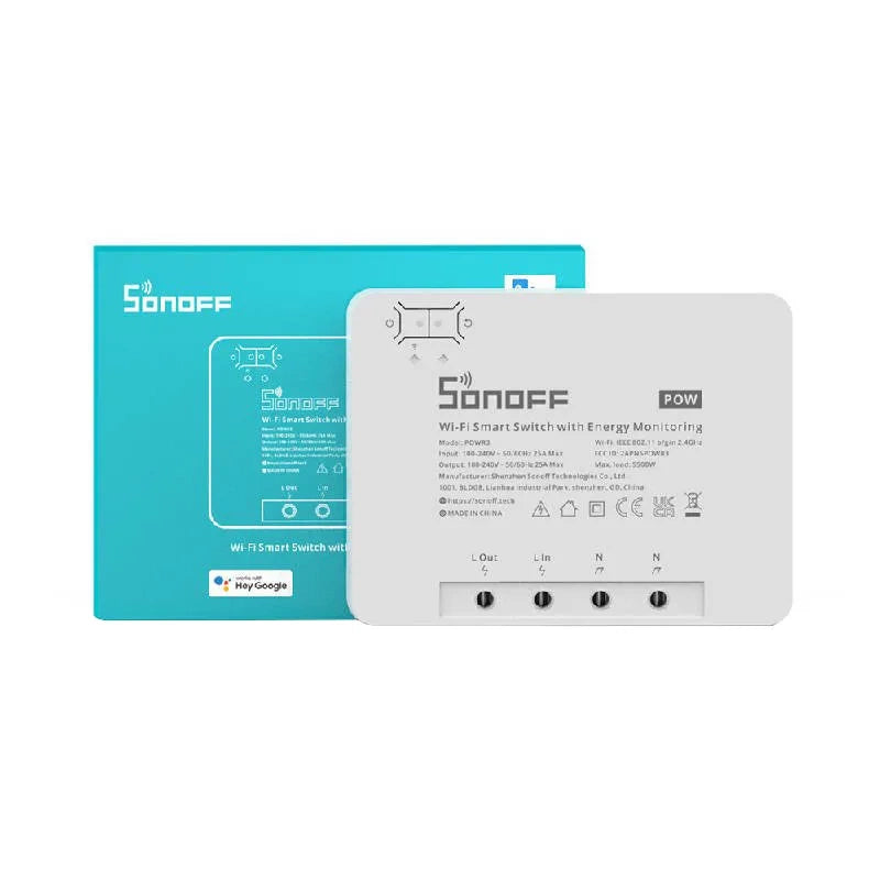 Sonoff POWR3 smart WiFi-switch med strømmåling