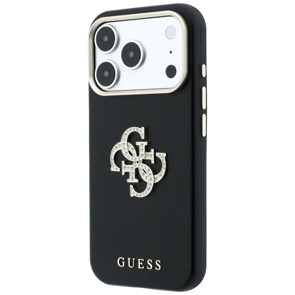 Guess Smooth & Big Strass Logo Case til iPhone 18 Pro / 17 Pro - sort