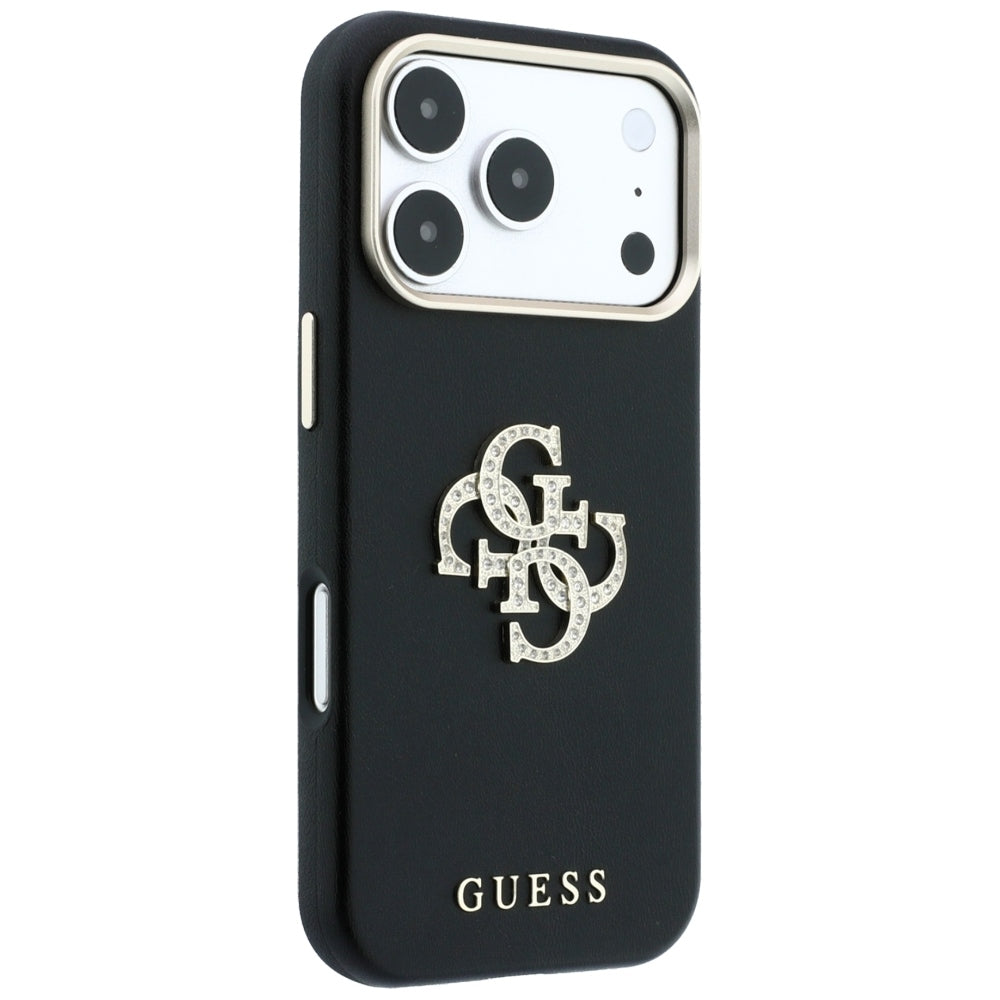 Guess Smooth & Big Strass Logo Case til iPhone 18 Pro Max / 17 Pro Max - sort