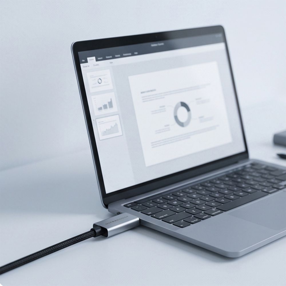 Tech-Protect UltraBoost USB-C HDMI 2.1 60HZ Videokabel 300 cm - Grå