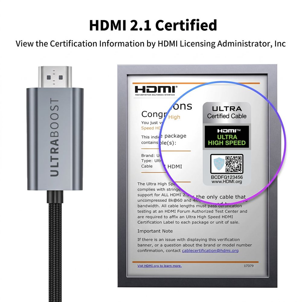 Tech-Protect UltraBoost USB-C HDMI 2.1 60HZ Videokabel 300 cm - Grå
