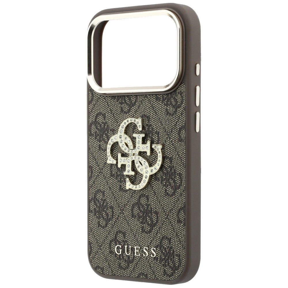 Guess 4G og Big Strass Logo Case til iPhone 18 Pro / 17 Pro - Brunt
