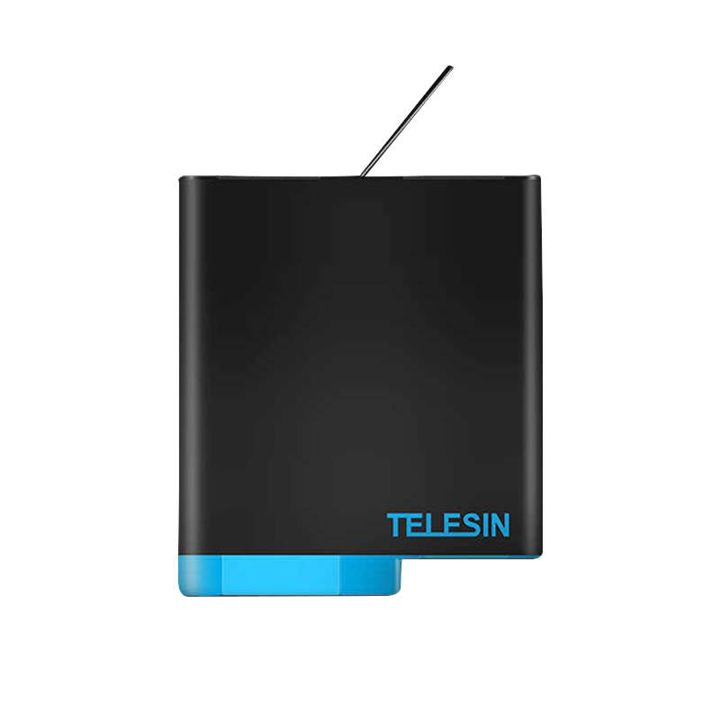 Telesin Box tre-kanals oplader til GoPro Hero 5/6/7/8 + 2 batterier (GP-BNC-801)