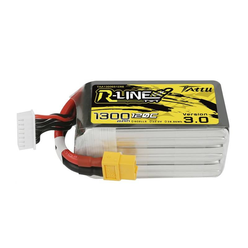 Tattu R-Line Version 3.0 1300mAh 22.2V 120C 6S1P XT60 batteri
