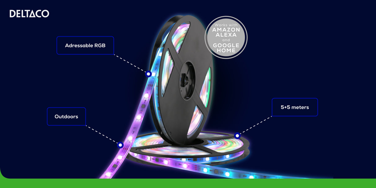 Deltaco SH-LS10M Smart Home udendørs LED-strip