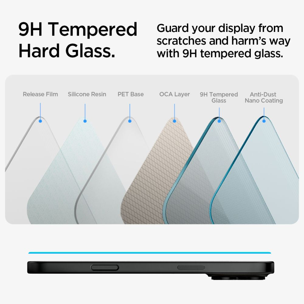 Hærdet Glas Spigen Glas.Tr ”Ez Fit” Iphone 15 / 16 Clear