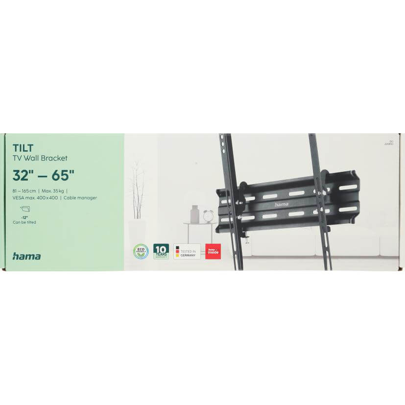 Hama Tv Wall Bracket Tilt Vesa Up To 400x400 65" Black