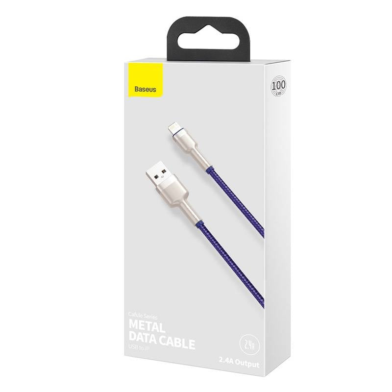 USB-kabel til Lightning Baseus Cafule, 2,4 A, 1 m (lila)