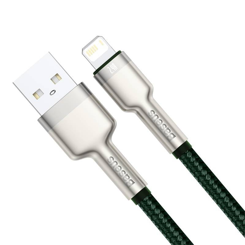 USB-kabel til Lightning Baseus Cafule, 2,4 A, 1 m (grøn)