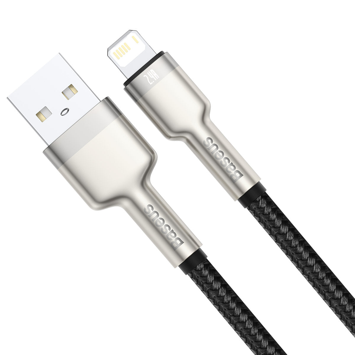 USB-kabel til Lightning Baseus Cafule, 2,4 A, 0,25 m (sort)