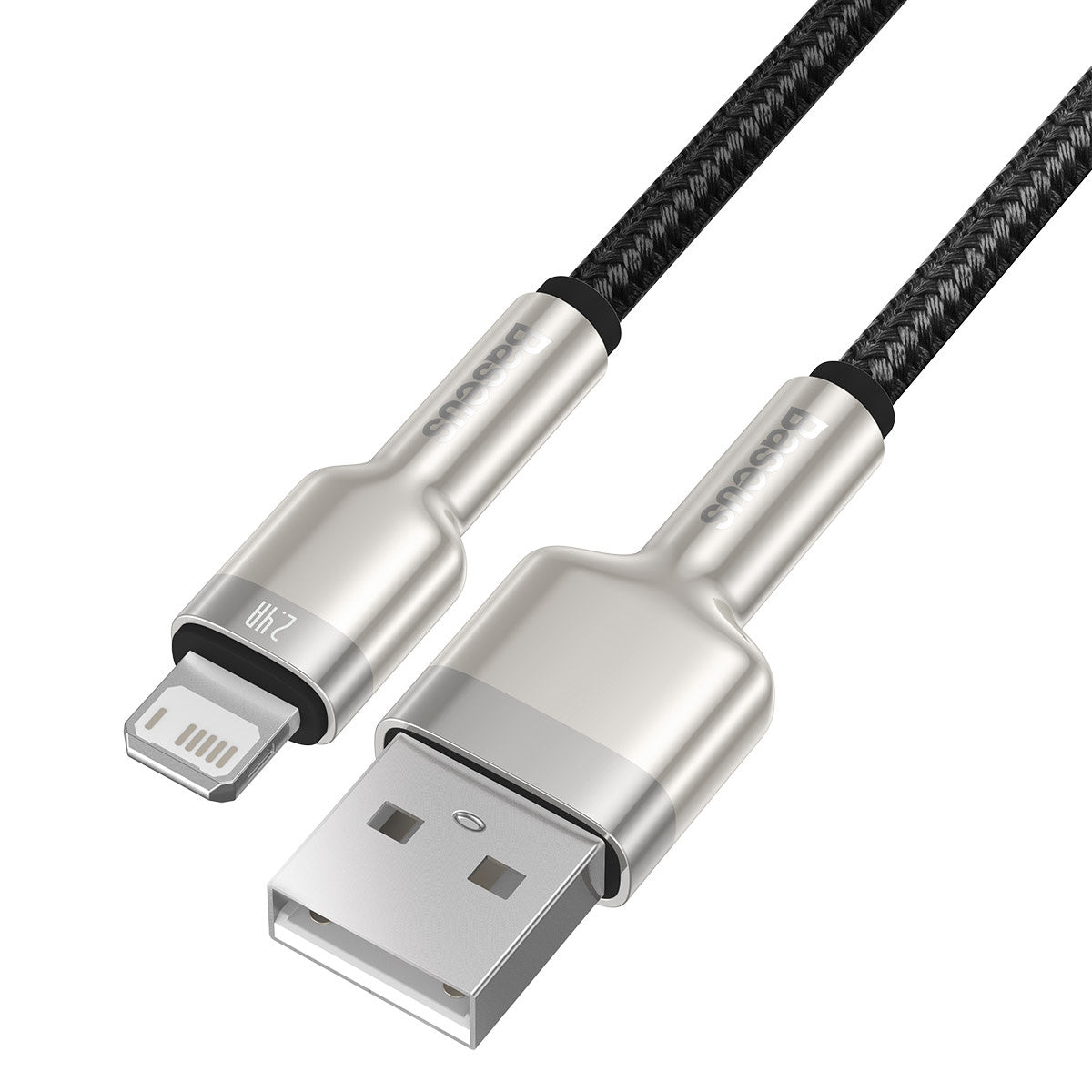 USB-kabel til Lightning Baseus Cafule, 2,4 A, 0,25 m (sort)