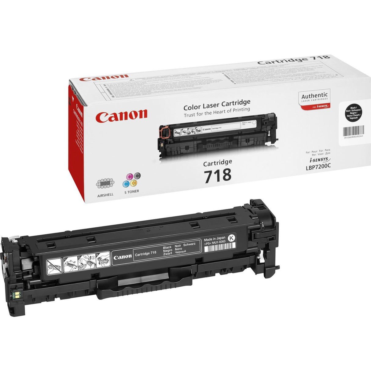 Canon CRG-718 Bk tonerpatron 1 stk Original Sort