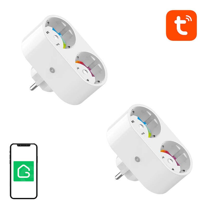 Gosund SP211 dual WiFi smart socket, 2 stykker 3500W (to-pack) Tuya