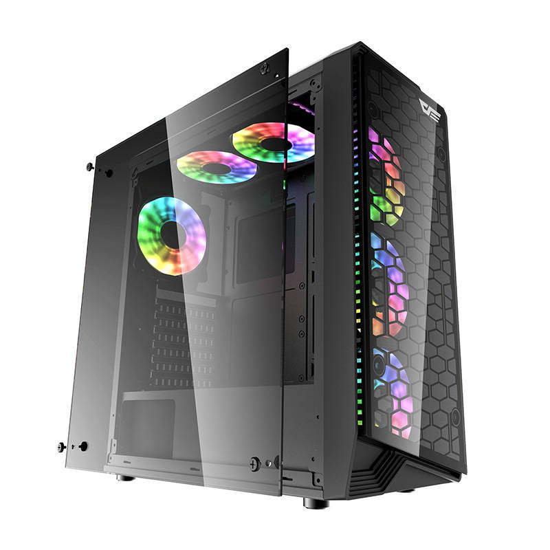 Darkflash Water Square 5 computerkasse (sort)