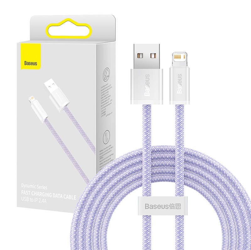 Baseus Dynamisk kabel USB til Lightning, 2.4A, 2m (purpur)