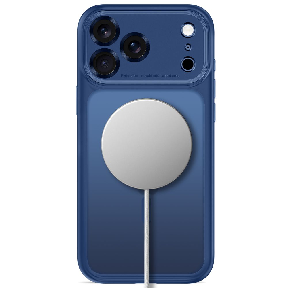 Tech Protect Magpeak Magsafe Cc Iphone 17 Pro Max / 18 Pro Max Mat Dyb Blå