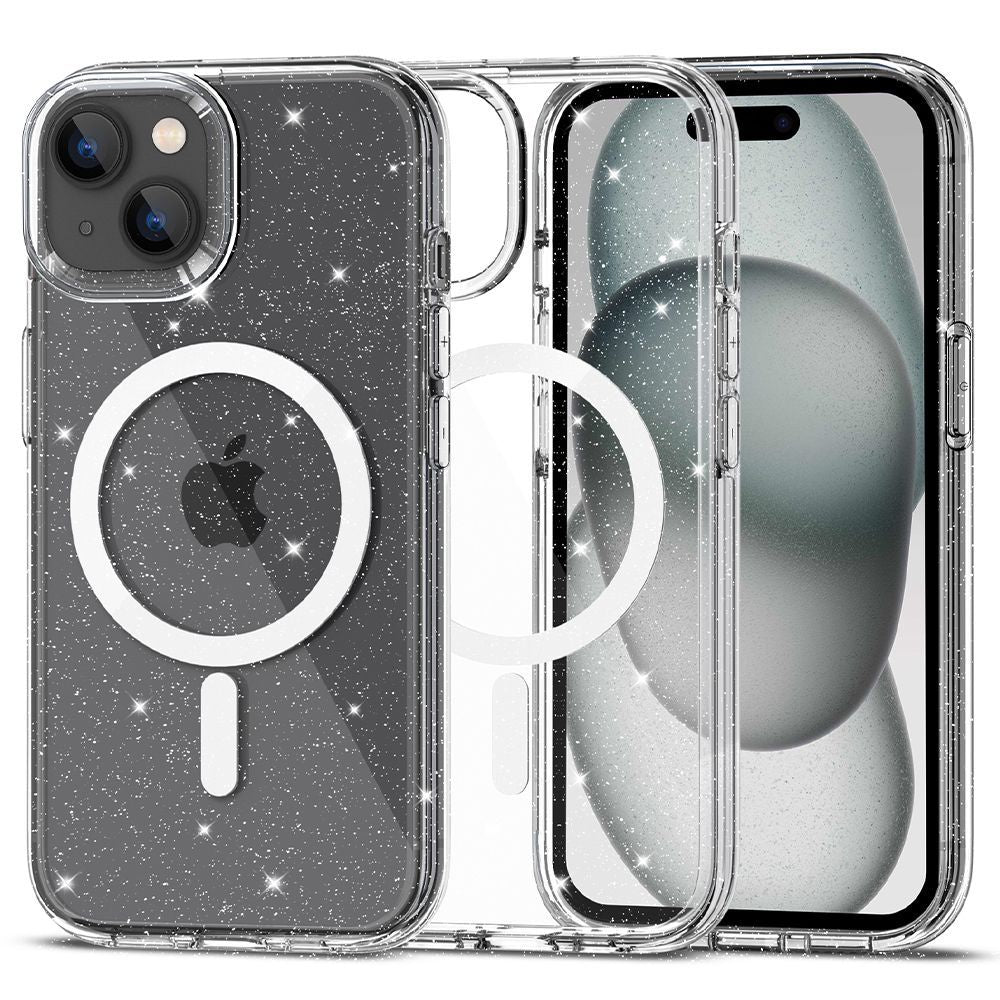 Tech Protect Flexair Hybrid Magsafe Iphone 15 Glitter Clear