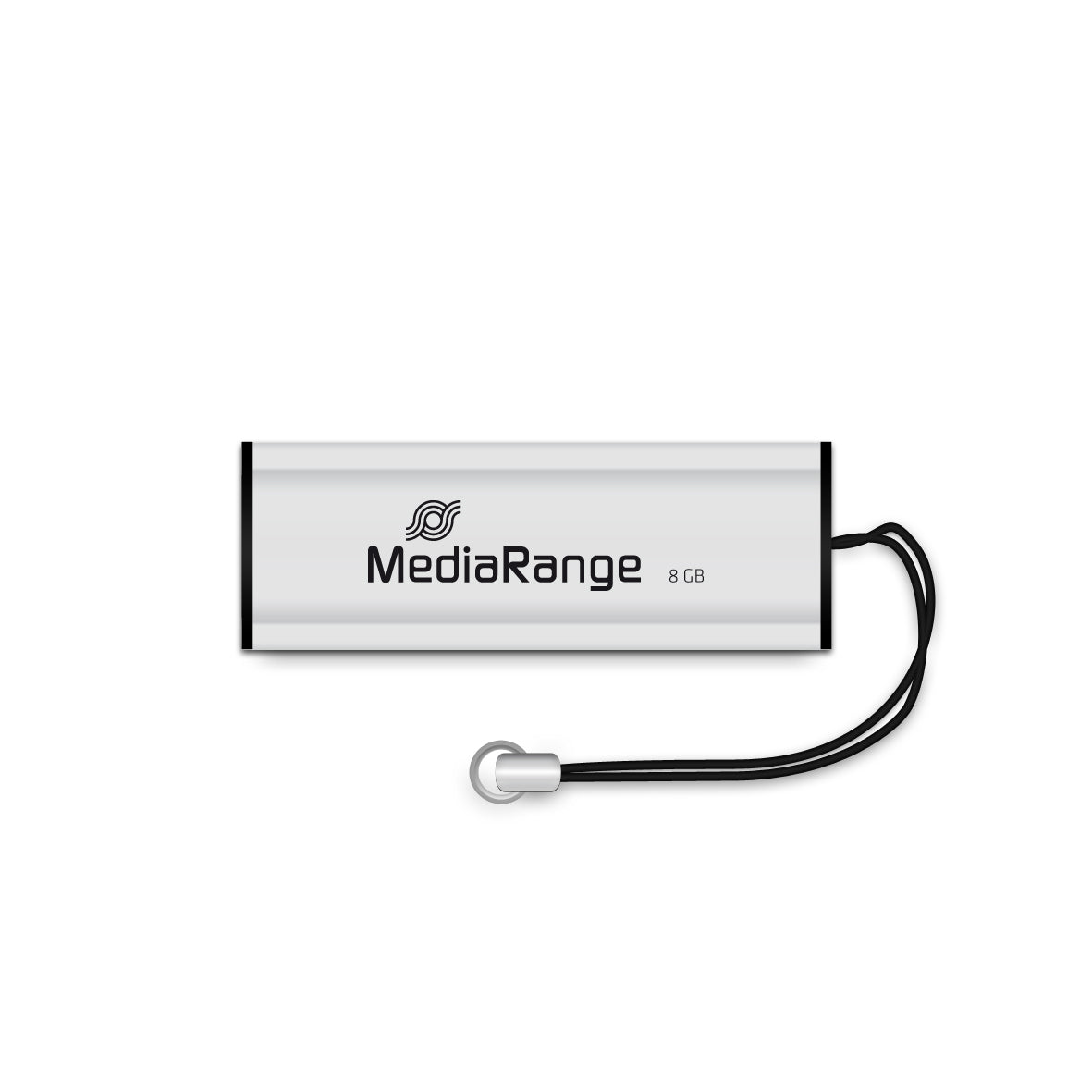 MediaRange MR914 USB-nøgle 8 GB USB Type-A 3.2 Gen 1 (3.1 Gen 1) Sort, Sølv