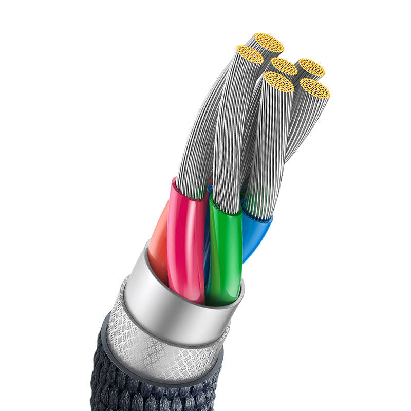 Baseus Crystal Shine kabel USB til USB-C, 100W, 2m (sort)